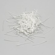 Пини Гвоздики, плоский капелюшок, Залізо, Колір: Срібло, Розмір: 35х0.7мм, 50г/близько 320шт